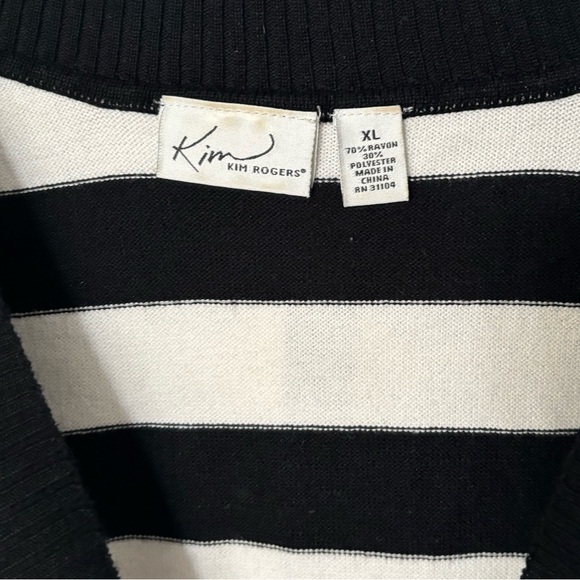 Kim Rogers XL black and white sweater - Picture 3 of 4